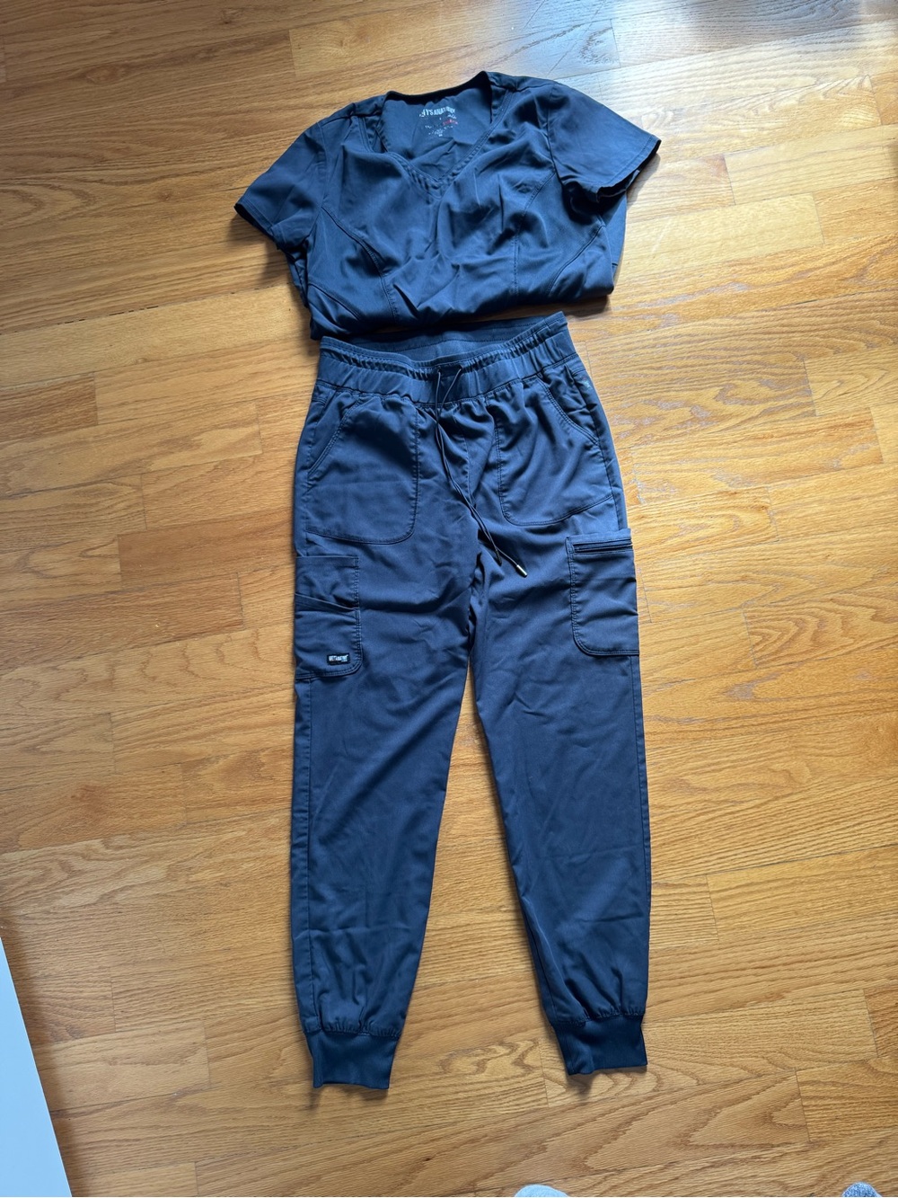 Grey’s Anatomy Black Utility Scrub Jogger Pants - Comfortable Workwear